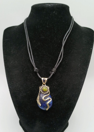 Lapis lazuli necklace natural - lapis, necklace,